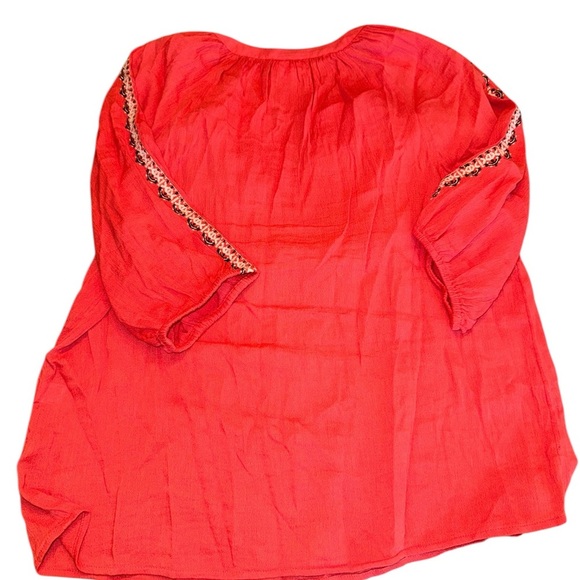J. Jill Women's Coral Embroidered Boho Top - Picture 6 of 6